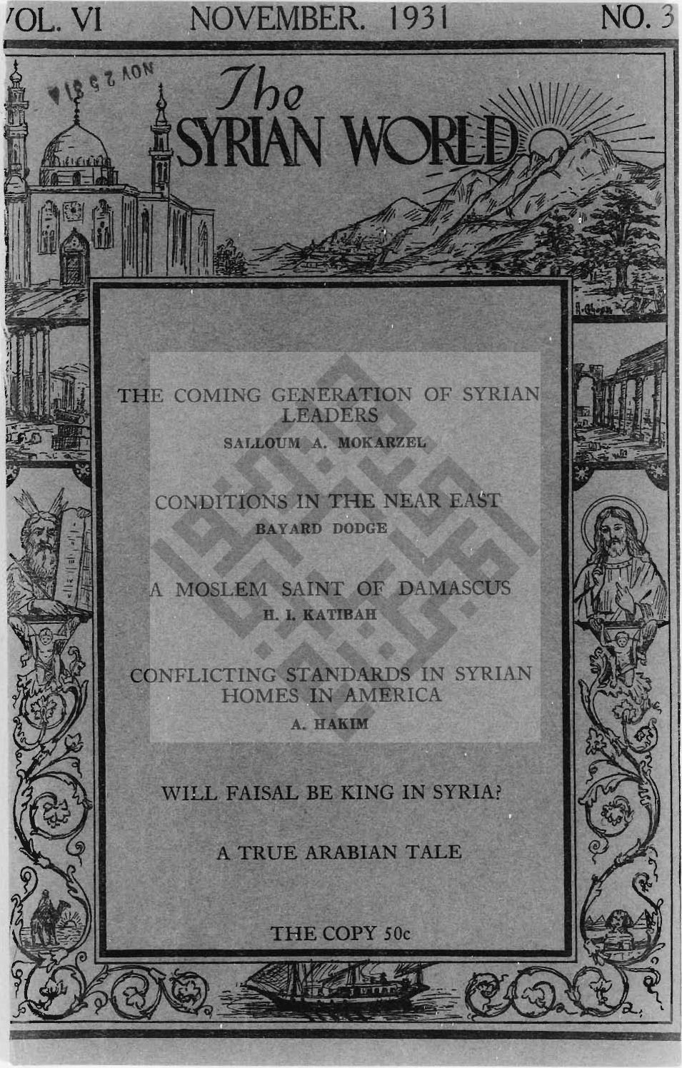 The Deeper Pain, The Syrian World, 6, 3, November 1931, p. 10